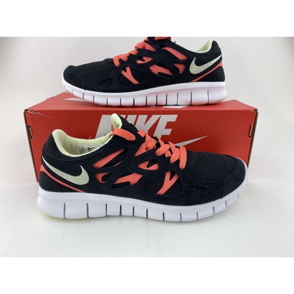 Nike Free Run 2 Black Lime Ice Women's Sneakers Running Shoes - Picture 3 of 12